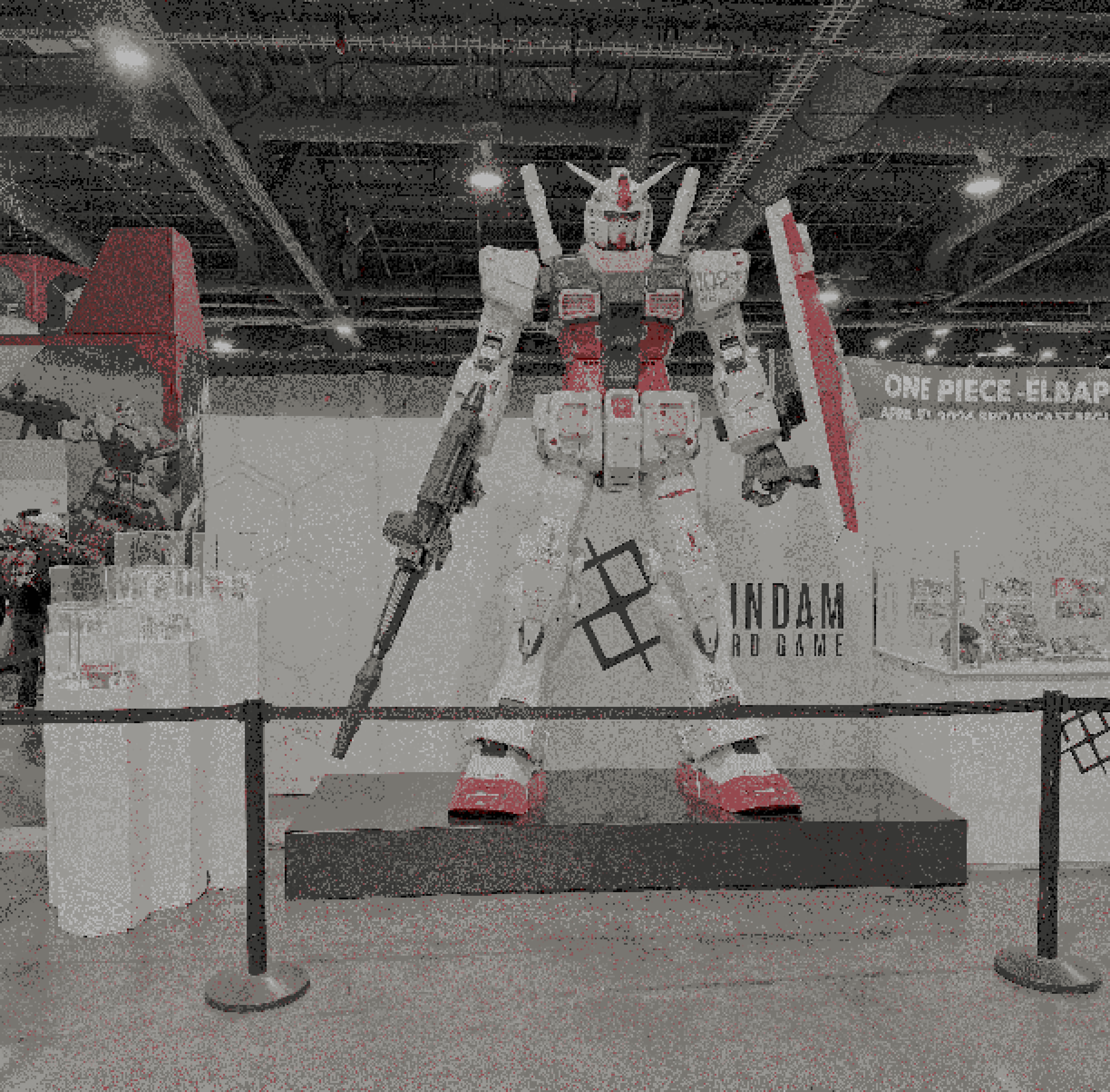 photo of Gundam statue from Bandai Card Fest Las Vegas